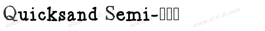 Quicksand Semi字体转换